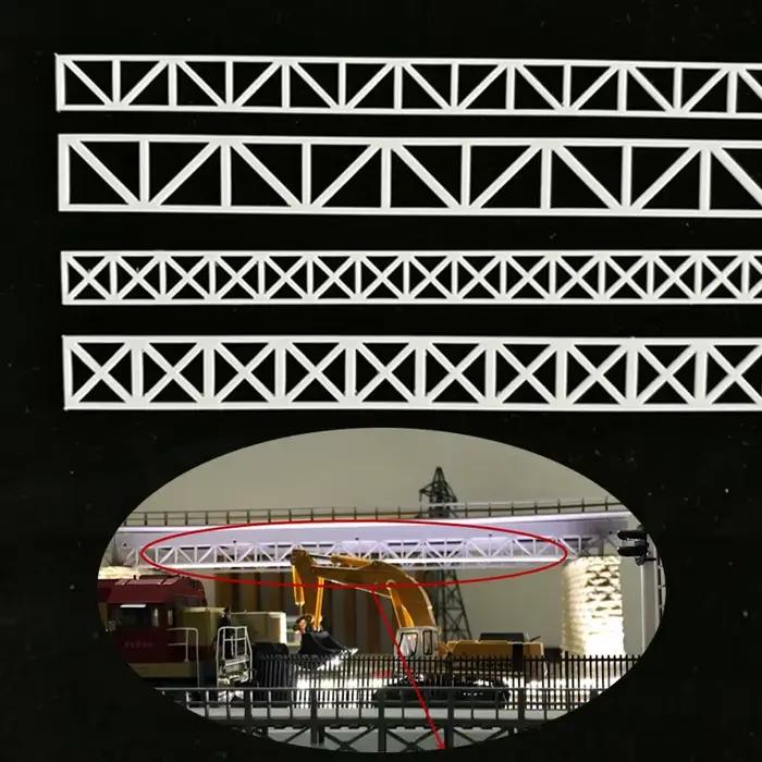 Modèle de pont en treillis architectural 1:87 pour construction miniature kits de bricolage en plastique ABS avec support pour scènes ferroviaires occasions spéciales