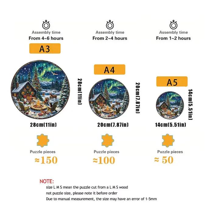 Puzzle en bois ciel étoilé de rêve coloré - Jouet intelligent bricolage pour enfants et adultes - Parfait pour Noël Halloween Birthda
