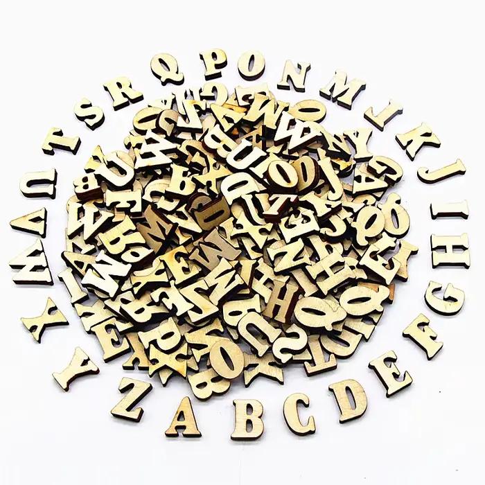 Décoration murale en bois 208 pièces lettres et chiffres BSTAYLYEXI pour maison et jardin lettres et chiffres en bois artisanat d'art décoration intérieure lettres et chiffres en bois pour personnaliser lettres et chiffres en bois pour décoration de maison