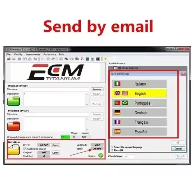 ECM TITANIUM 1.61 avec 26000+drivers, ECM 18259+drivers pour outil ECU, envoi du lien de téléchargement + vidéo d'installation Windows 7