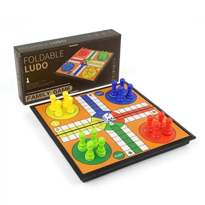 Ludo jeu ensemble jeu de stratégie Interaction des parents avec plateau pliable voyage jeu familial pour jouet de fête jeu de société interactif