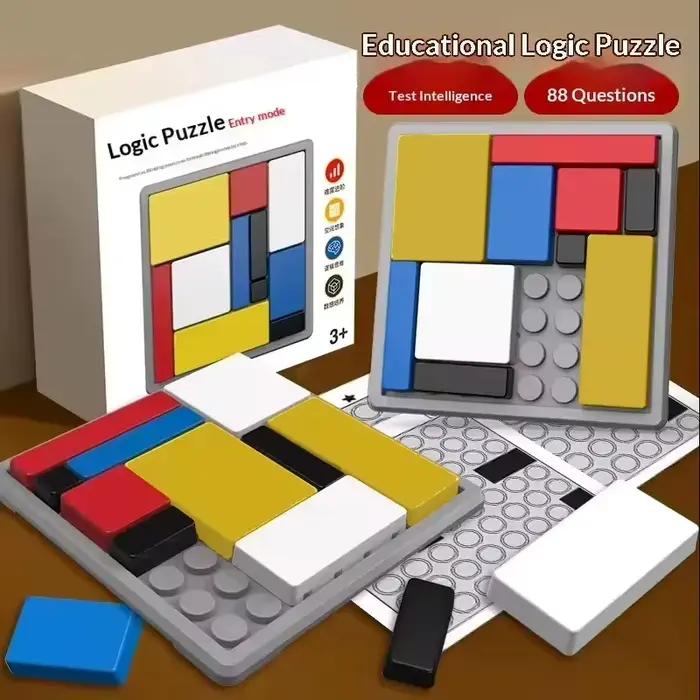 Puzzle logique, formation à la pensée logique, jeux de blocs de construction, blocs de puzzle, développement interactif de l'intelligence, jouets