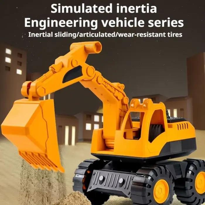 Ensemble de jouets de véhicules de chantier : Modèles d'excavatrice et de camion-benne