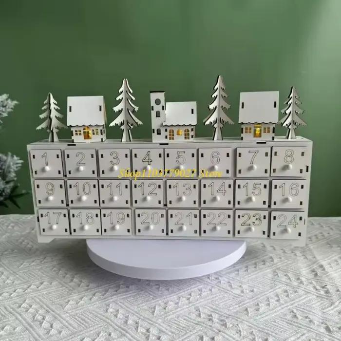 C4DF – calendrier compte à rebours noël en bois 24 jours