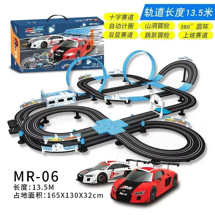 Circuit Autorama Interactif avec Double Télécommande Électrique pour Enfant