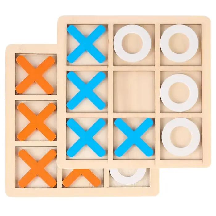 Jeu Tic Tac Toe en bois pour enfants XO échiquier IQ logique développement du cerveau jouets Puzzle Inteligencia Juegos Logica Rompecabezas