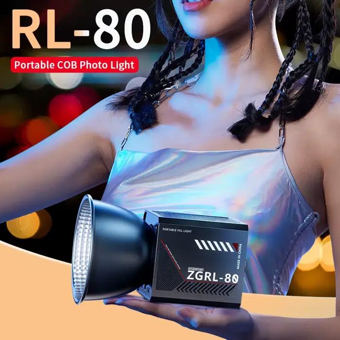 Lumière vidéo LED Portable 60W Pro COB bicolore lumière de photographie 2800K-7500K pour la diffusion en direct lumière de prise de vue extérieure portative