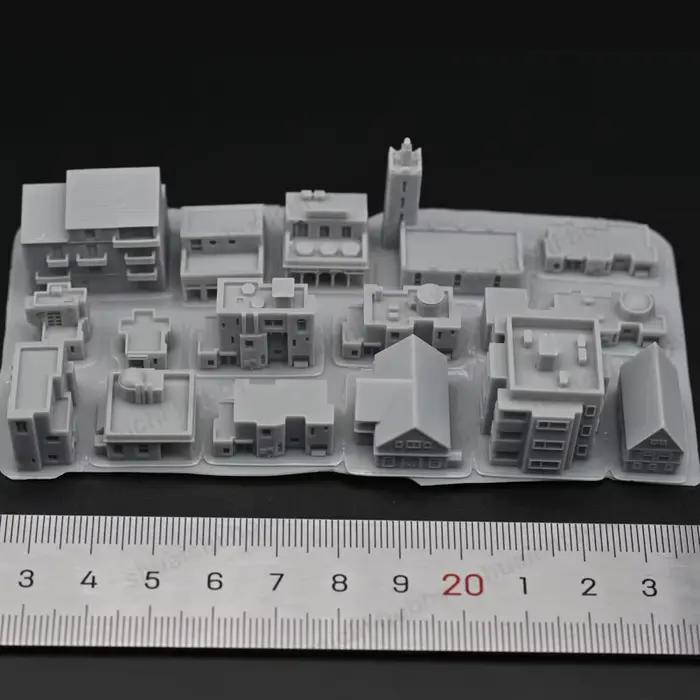 Modèle de maison miniature en résine pour diorama et scènes de table de sable échelles 1/2000, 1/700, 1/350 architectural simulation