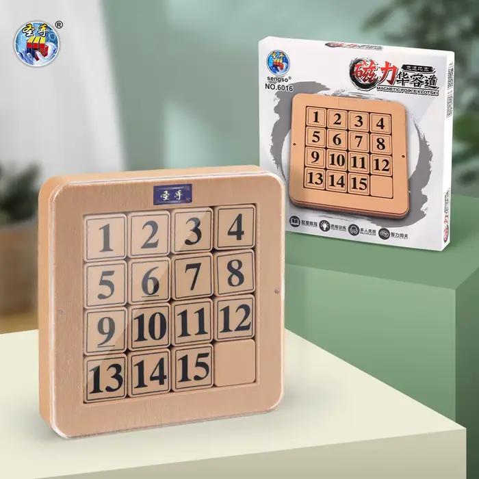 SENGSO Puzzle coulissant en plastique ABS pour enfants et adultes occasions familiales et éducatives