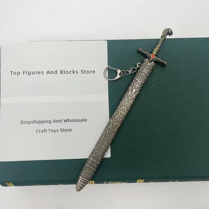 Réplique de l'épée Garde de Serment de Game of Thrones - 22cm (8,66in) Alliage de Zinc - Lame Non Aiguisée avec Fourreau - Idéal pour les Fans de GOT, Accessoire pour Figurines