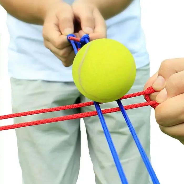 Jeu de travail d'équipe tirer la corde piste attraper la balle jeu de construction