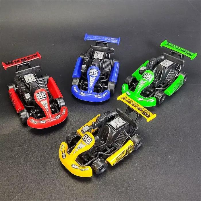 Enfants cadeau quatre roues retirer voiture véhicule jouet coloré modèle de course Kart dessin animé