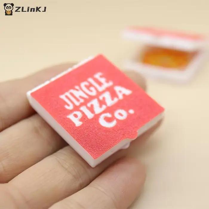 ▶ Mini-pizzas de simulation 1/12 pour maison de poupée avec boîte à pizza