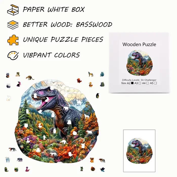 Puzzle en bois en forme d'éléphant