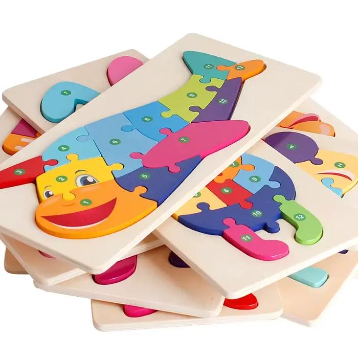Montessori-Puzzles en bois pour tout-petits