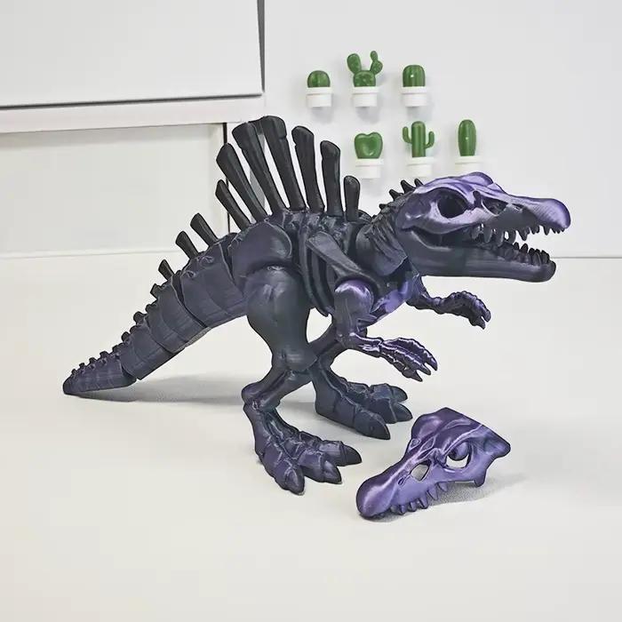 Nouveau jouet de dinosaure squelette Spinosaurus articulé Original imprimé en 3d pour décor de bureau