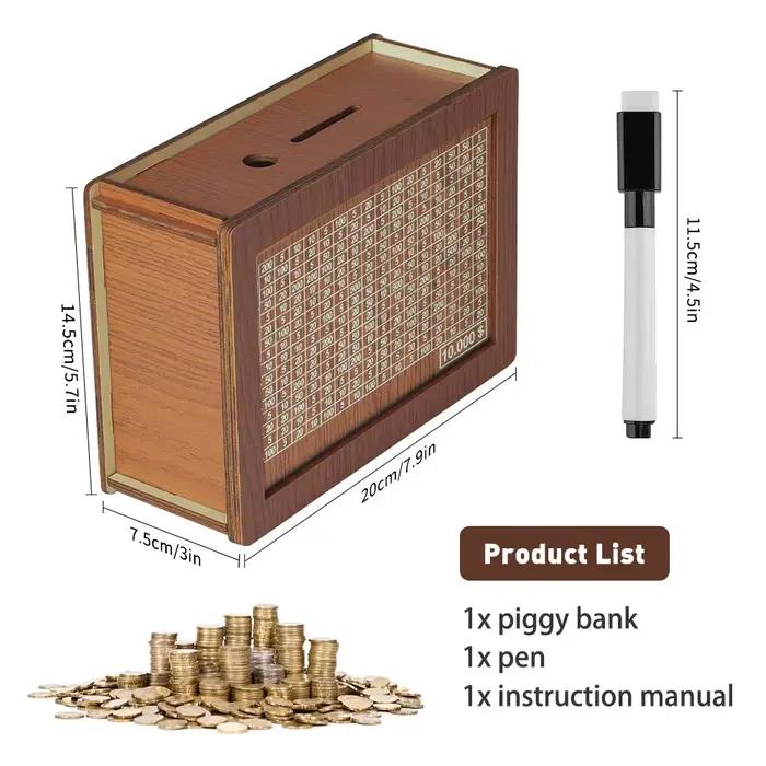 Tirelire en bois avec tiroir
