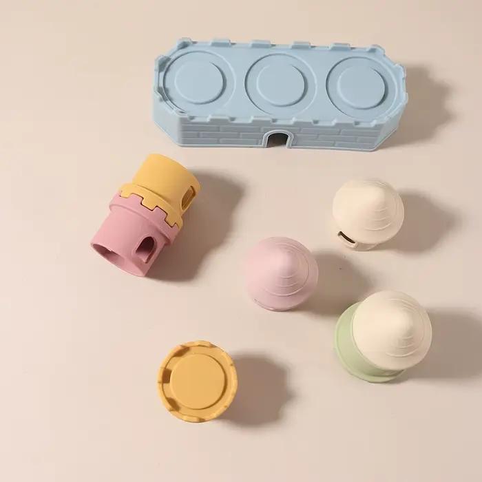 Jouet Château pour Bébé en Silicone de Qualité Alimentaire