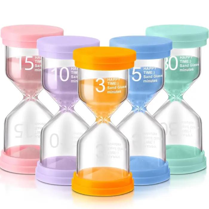 1 pièces 3/5/10/15/30 Minutes sablier coloré enfants enfant cadeau jouet minuterie de sable heure verre décoration de