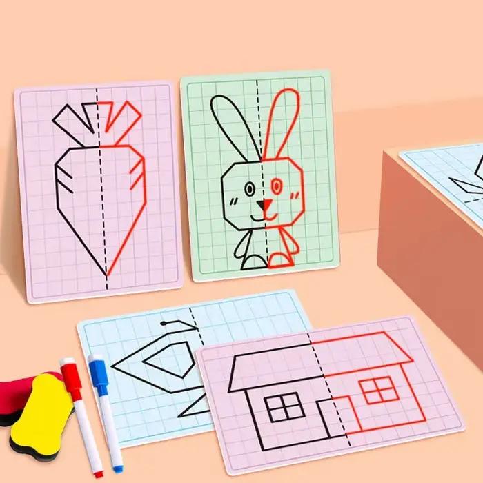 Le jouet de dessin symétrique à grille pour enfants de 30 pages se concentré sur les motricité fine