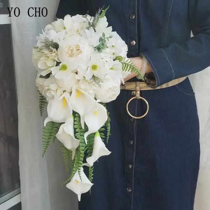 Bouquet de Mariage à Balance CHO, Fleurs Blanches Artificielles, pour Patients, Demoiselles d'Honneur