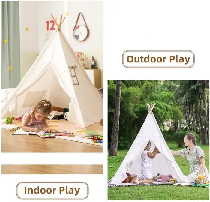 Wigwam tente de jeu pour enfants tente pliable intérieur extérieur tente enfant maison de jeu pour garçons filles occasions spéciales chambre de jeu imagination développement créatif