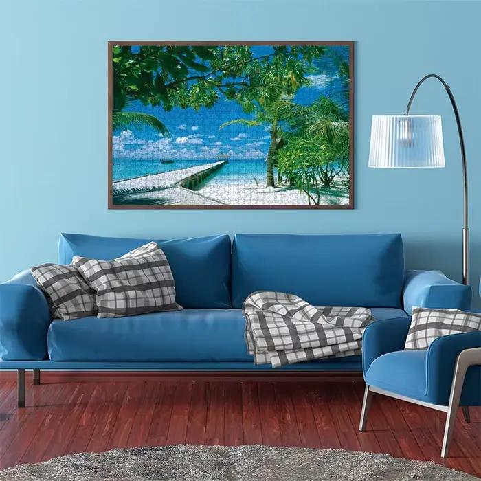 Puzzle adulte 1000 pièces palmiers de noix de coco 75*50 cm soulagement du stress jouets de divertissement