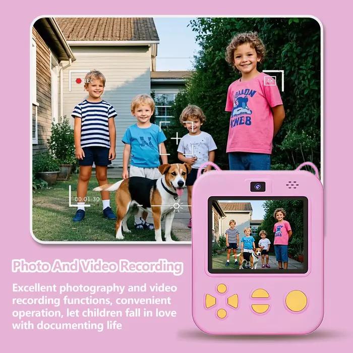 Appareil photo numérique pour enfants avec impression instantanée. L'appareil