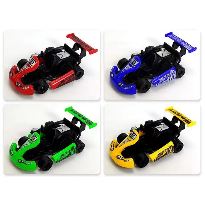 Enfants cadeau quatre roues retirer voiture véhicule jouet coloré modèle de course Kart dessin animé