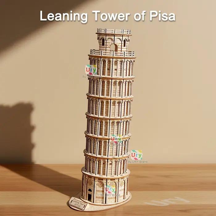 Puzzle en bois ury tour de pise big ben attractions européennes décoration construction architecture jouet éducatif occasions spéciales