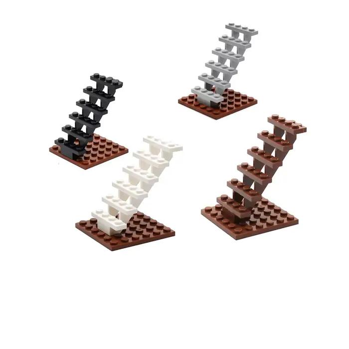 4 pièces escalier MOC briques 7x4x6 maison escaliers droite ouverte 30134 marches échelle modulaire ma ville bloc