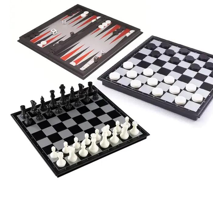 Jeu d'échecs magnétique pliable de 25CM