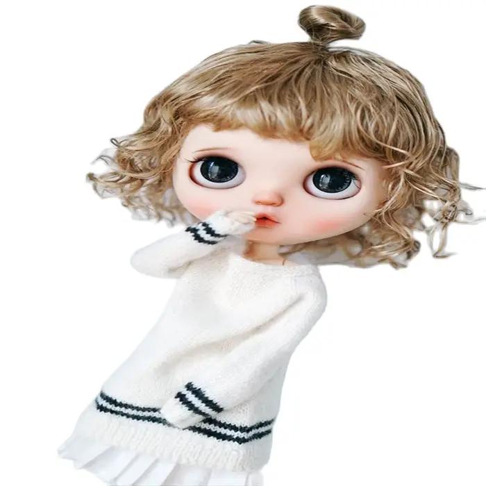 Poupée Blythes Ultraviolette Accessoire Implantable 1/6 Imitation Mohair Douce Pour Femmes Occasions Spéciales