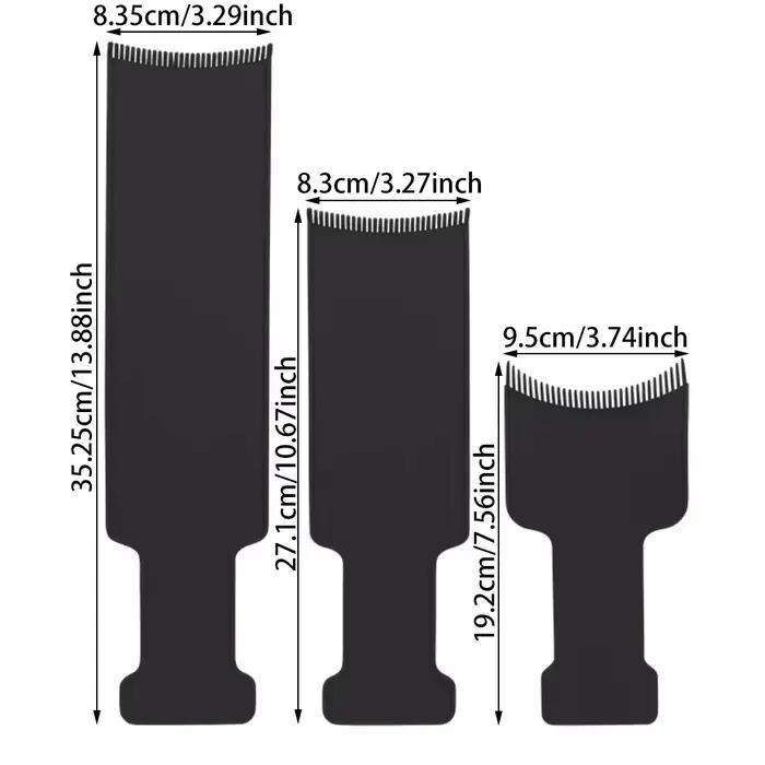 Planche de sectionnement pour mèches et coloration capillaire, planche à dents pour coloration DIY en salon, spéciale pour perruques en cheveux naturels