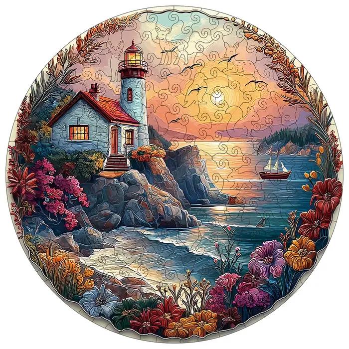Puzzle en bois Sunset-Seaside pour adultes