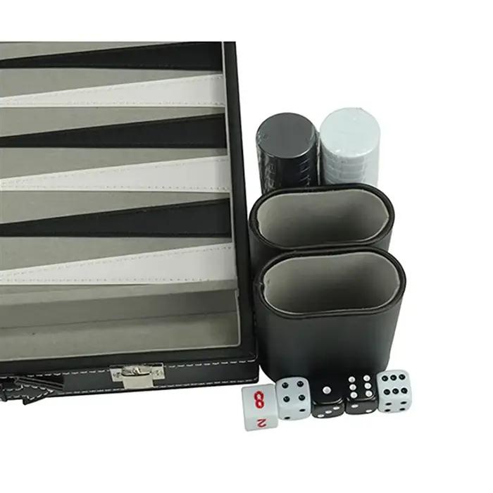 B78B-2X ensemble de Backgammon-classique 14.75 pouces ensembles de Backgammon pour adultes jeu de société