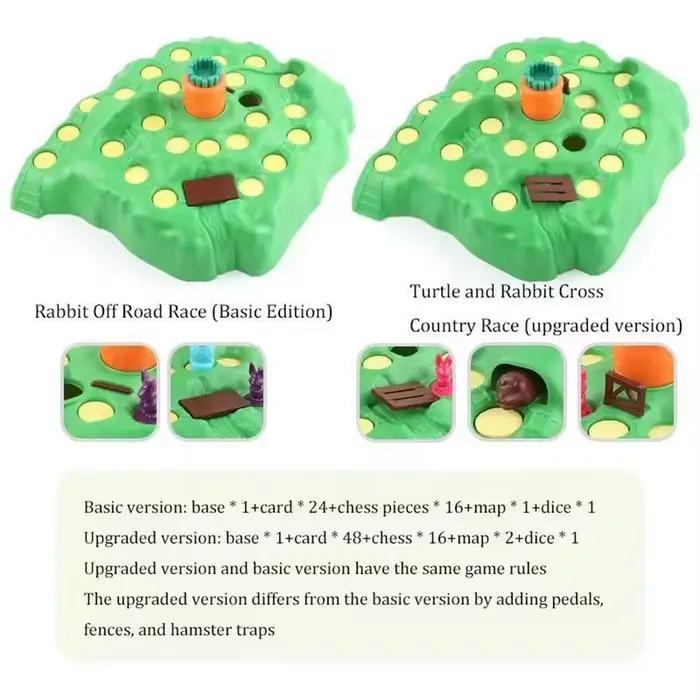 1 jeu - Table de jeu de défense avec piège à lapins en forme de carotte