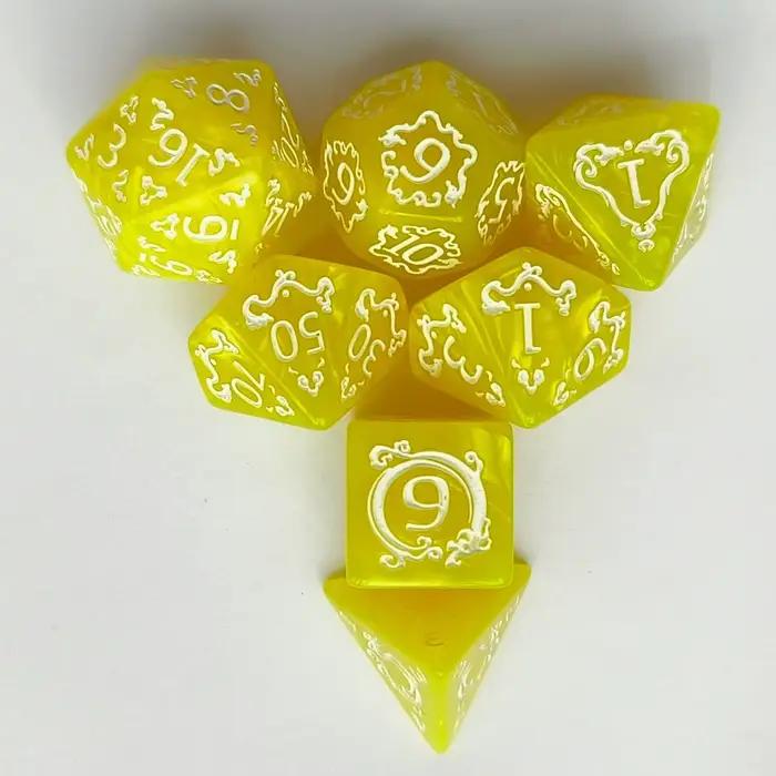 Ensemble de 7 dés Dnd, 7 pièces/ensemble avec motif de Dragon, dés à facettes multiples, jeu de société, cadeaux, accessoires de divertissement
