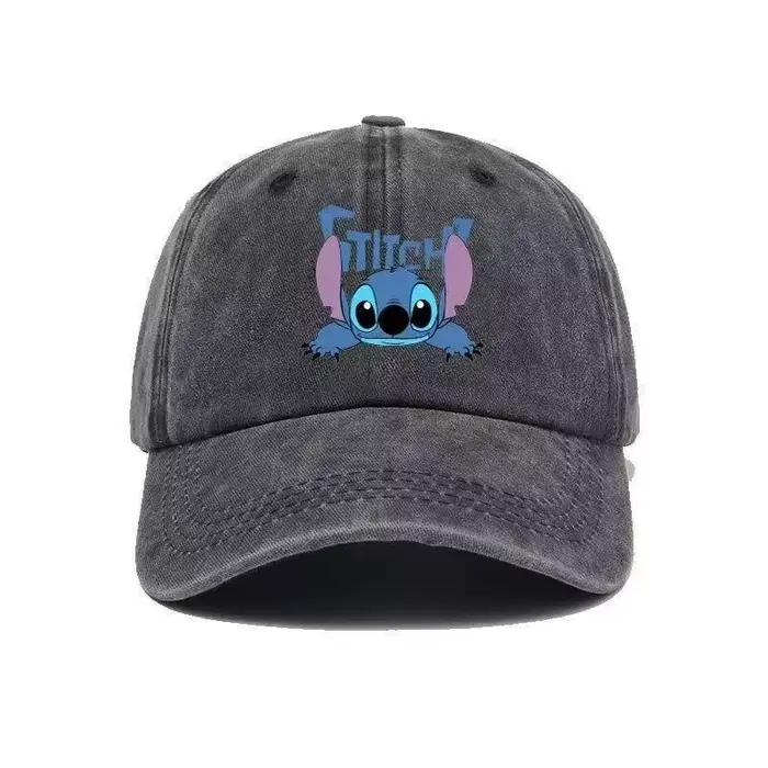 Casquette de baseball en coton lavé Lilo & Stitch pour enfants