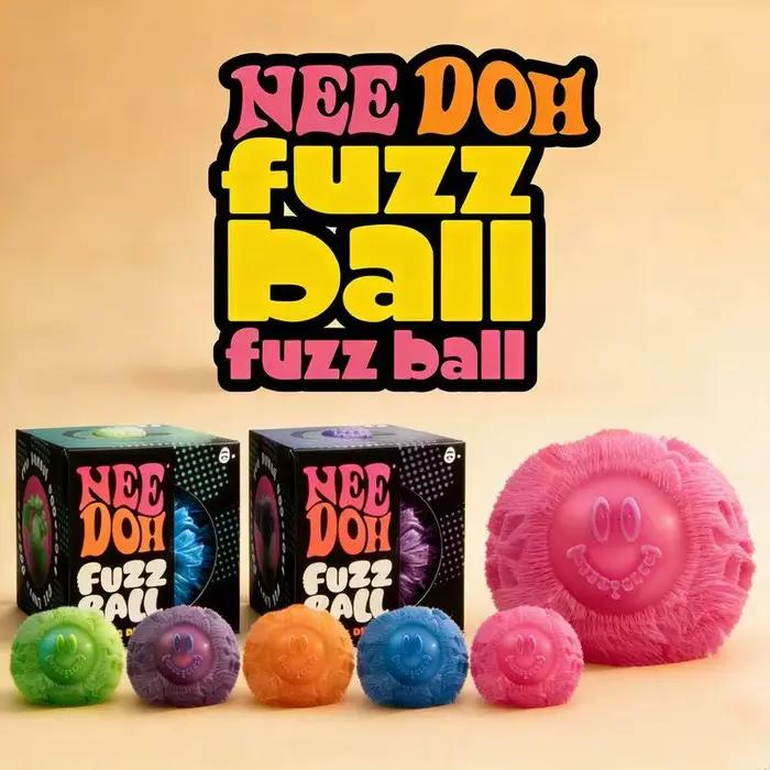 Méduse Douce à Presser Needoh Fuzz Ball Smile Jouet Anti-Stress et Anti-Anxiété Étanche pour Activités Aquatiques Occasions Spéciales