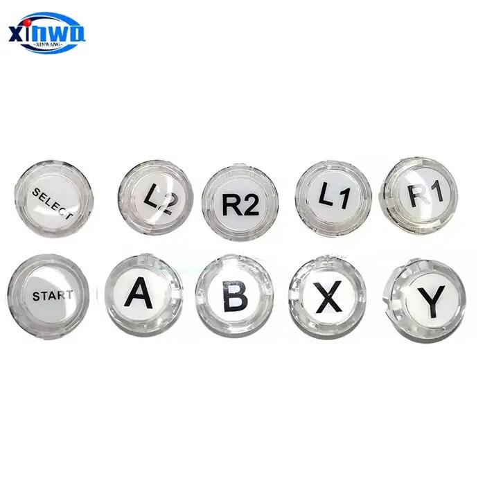 Ensemble de boutons poussoirs transparents pour borne d'arcade, 30mm, A, B, X, Y, L1, inj, R1, contrôleur de jeu, interrupteur Neo Geo, joystick de console, machine à monter soi-même