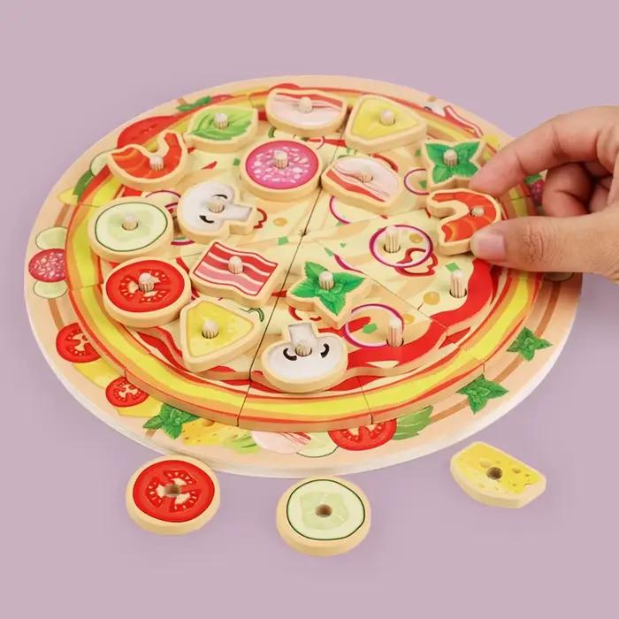 Simulation de Pizza en bois pour enfants