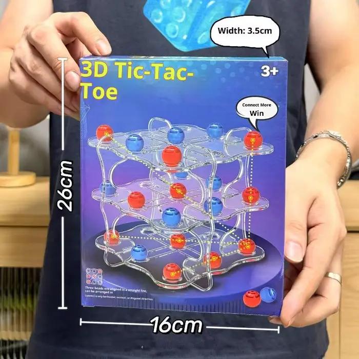 Jeux de table de stratégie-échiquier et jeu 3D Tic-Tac-Toe