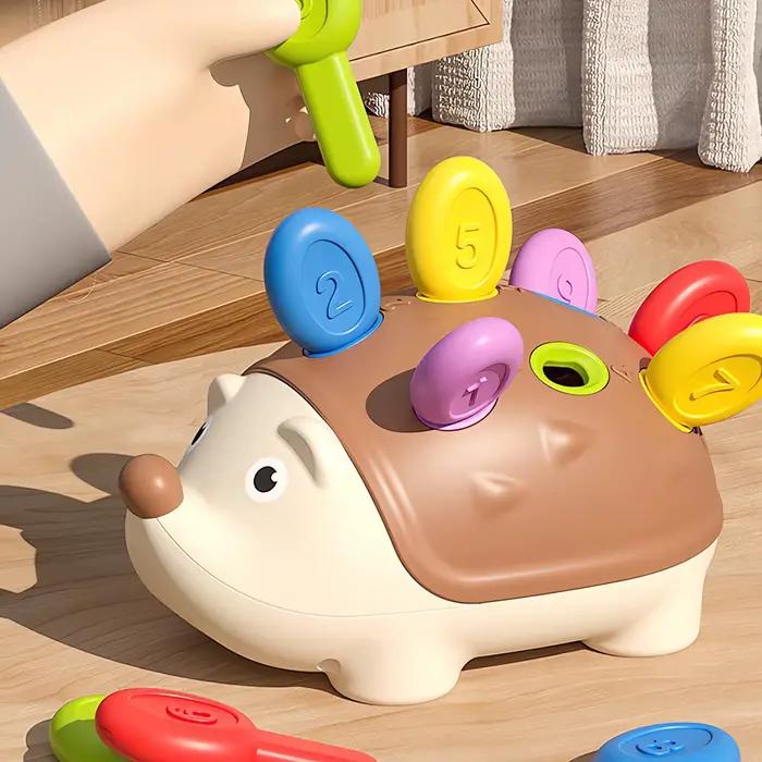 Jouet éducatif pour enfants avec hérisson en peluche
