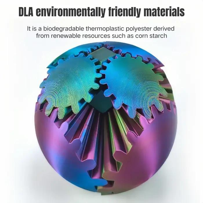 Puzzle 3D imprimé, matériau PLA respectueux de l'environnement, boule rotative de décompression, peut tourner librement, cadeau d'anniversaire
