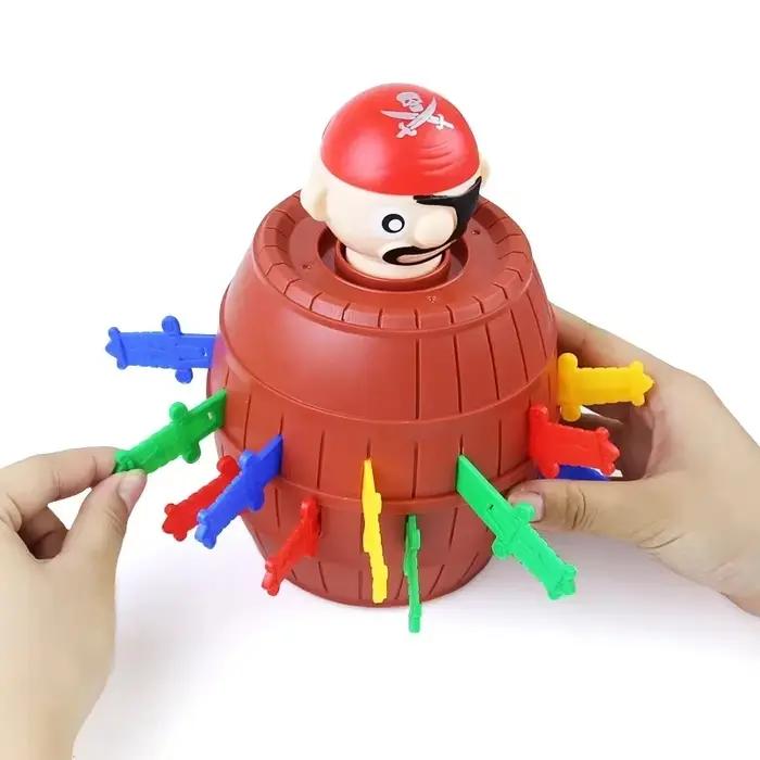 Jouet en forme de baril pirate avec épees sautantes pour enfants, jeux de société interactifs parent-enfant, jouets d'halloween pour garçons et filles