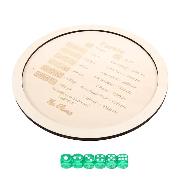 B78B-Farkle plateau à dés Farkle jeu de dés classique