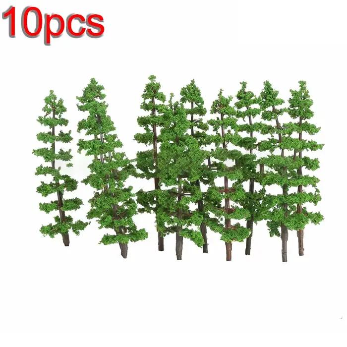 Kits de jouets, modèles d'arbres, échelle HO, aménagement paysager fait à la main, Mini accessoires de chemin de fer miniatures en plastique de pin 1: 100-1: 150