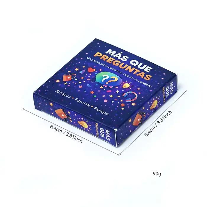 Español Mas Que Preguntas Jeu de cartes de questions pour amis