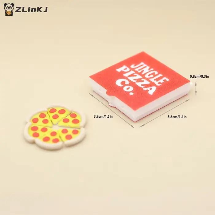 ▶ Mini-pizzas de simulation 1/12 pour maison de poupée avec boîte à pizza